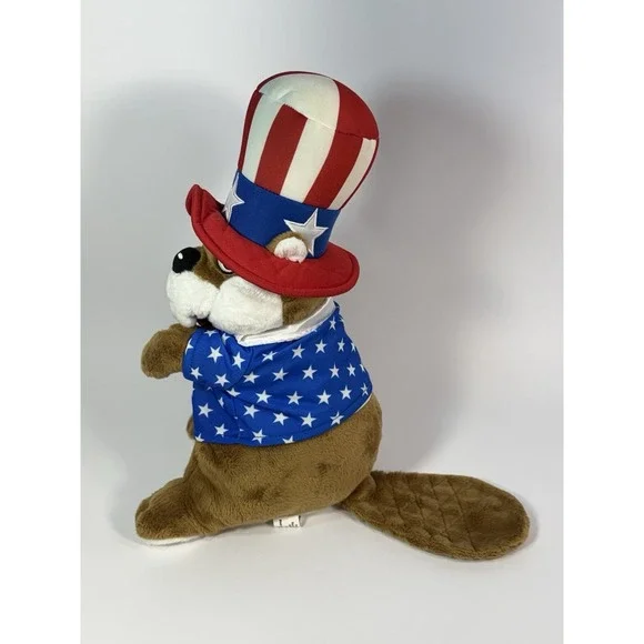 Buc-ee's Patriotic Bucky Beaver 13" Fourth Of July Memorial Day Stuffed Plush - Picture 3 of 10